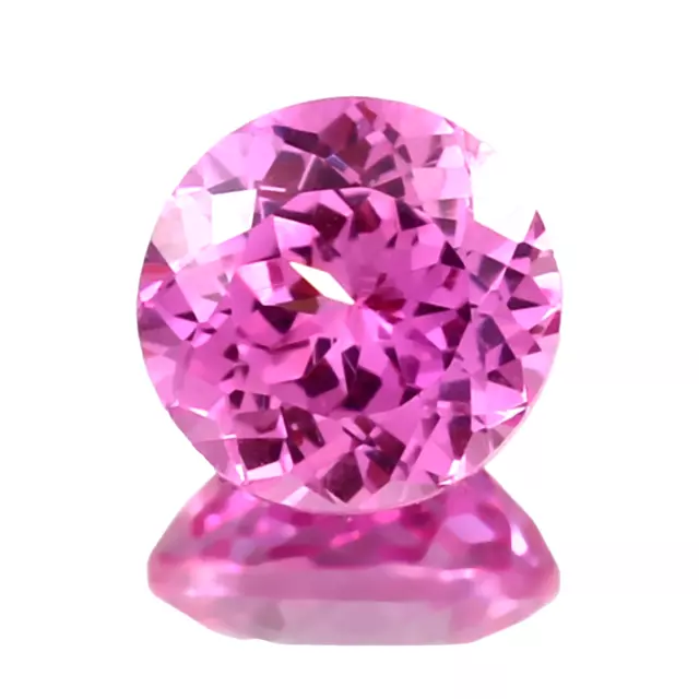 AAA+ Natural Flawless Ceylon Pink Sapphire Loose Gemstone Round Cut 8x8 MM