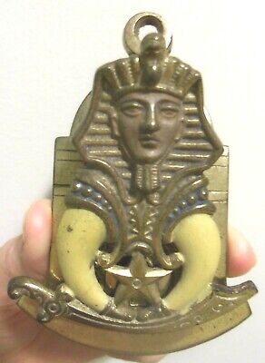 Antique JUDD CAST IRON EGYPTIAN SHRINER PAPER LETTER DESK CLIP HOLDER #5263