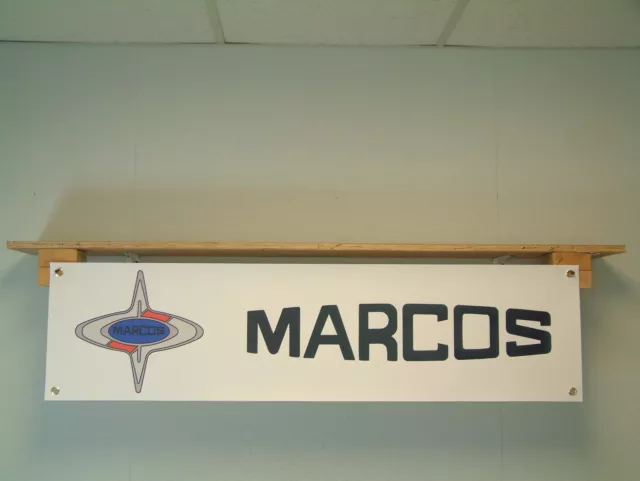 Marcos sports cars Banner Workshop Garage Wall Display Luton Gullwing GT Mini