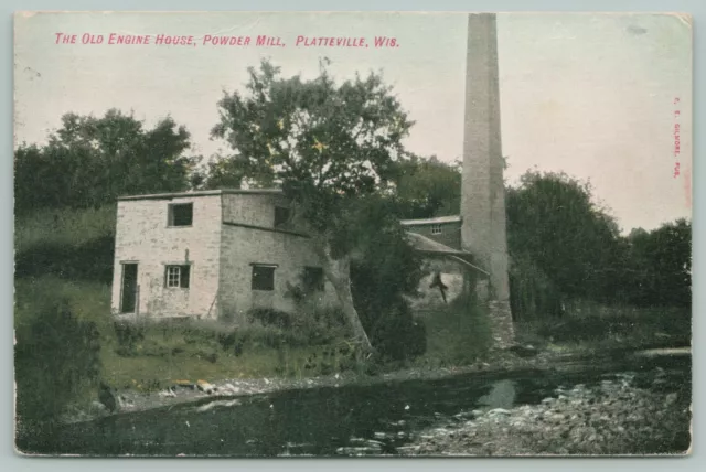 Platteville Wisconsin~Old Engine House~Laflin & Rand? Gun Powder Mill~1907 PC Platteville Wisconsin~Old Engine House~Laflin & Rand? Gun Powder Mill~1907 PC
