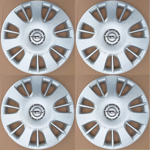 ORIGINAL OPEL CORSA C D Hub Caps for Steel Rims 15 Inch Set 13214814
