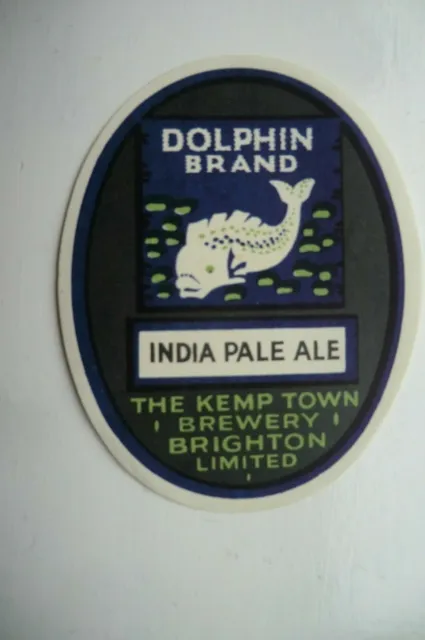 Mint Kemp Town Brighton Brewery Ipa Dolphin Brand Beer Bottle Label