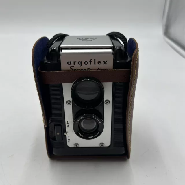 Vintage Argus Argoflex Seventy-Five 75 620 Film Camera W/ Case - Ex!