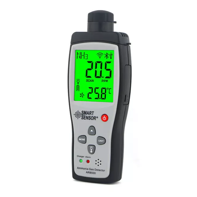 Smart Sensor AR8500 Ammonia Gas Detector NH3 Monitor NH3 Gas Analyzer 0-100PPM
