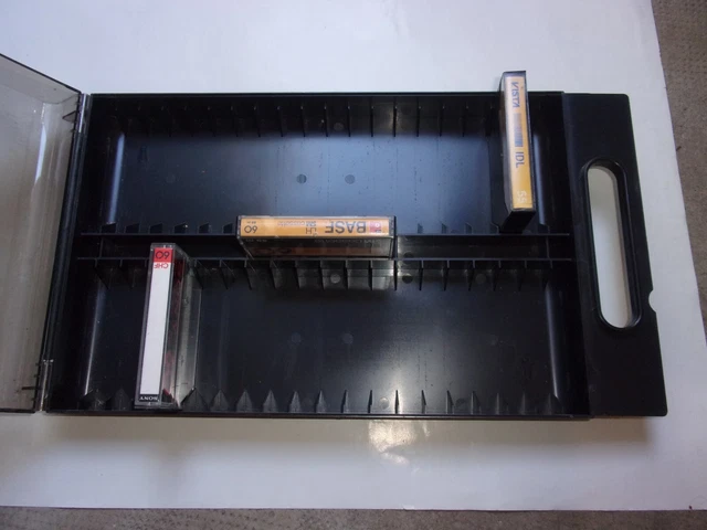 Vintage rangement / casier cassettes audio - 39 K7 - TBE