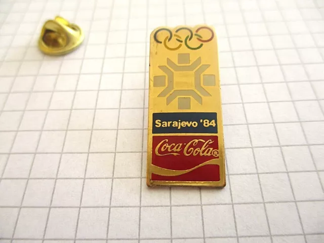 OLYMPIC GAMES SARAJEVO 84 COCA COLA VINTAGE LAPEL PIN BADGE us5