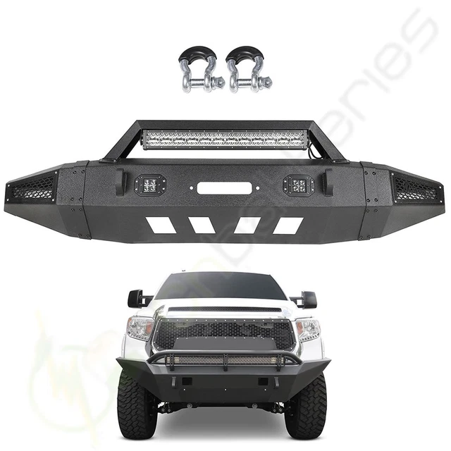 Powder Coated Front Bumper Assembly Winch Ready w Lights for 14-19 Toyota Tundra