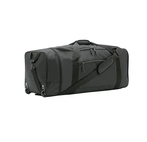 Protege 32-Inch Compactible Rolling Duffel for Travel, Black, Free Delivery