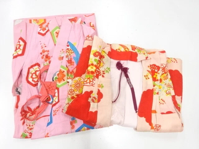 35875# Japanese Kimono / Kimono & Haori Set For Girls