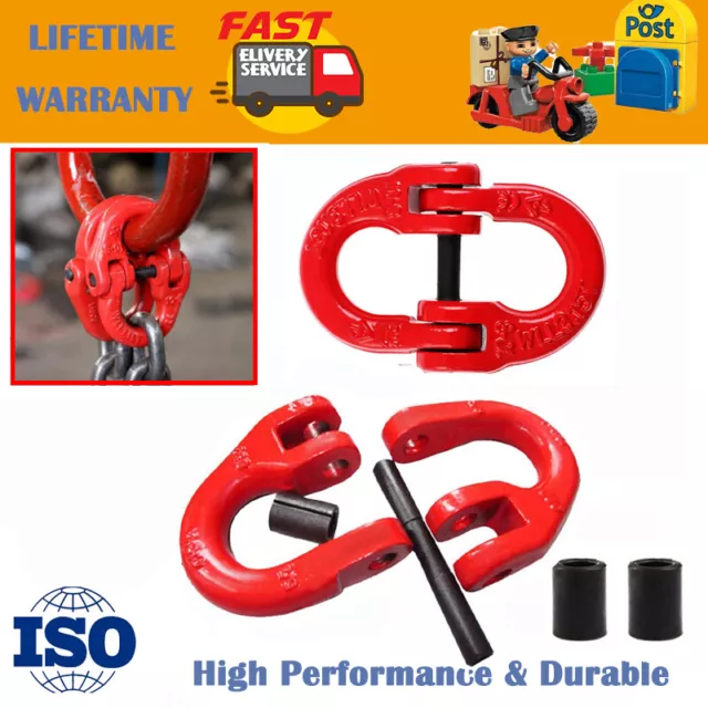 2x G80 10mm HammerLock Chain Connector Connecting Link 4X4 WLL 3150kg joiner 4WD