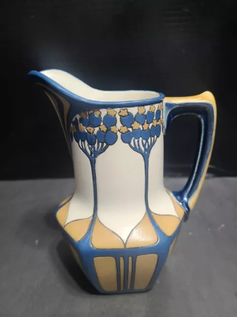 Rare 1912 Antique Mettlach #2947 Art Noveau Master Stein Pitcher Villeroy & Bach 3