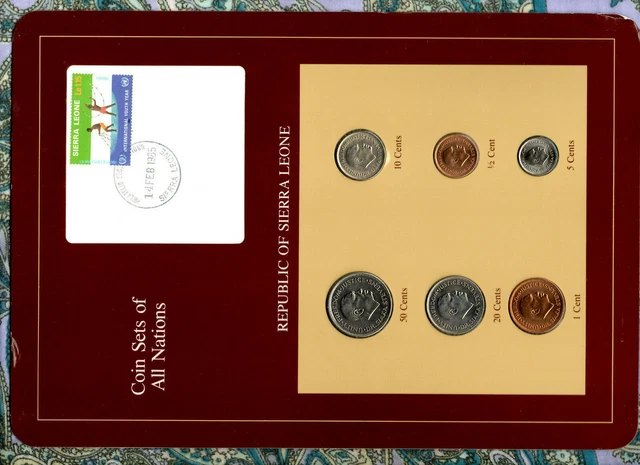 Coin Sets of All Nations Sierra Leone 1980-1984 UNC