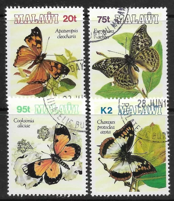 Stamps-Malawi. 1993. Schmetterlinge Set Sg : 913/16. Fein Gebraucht