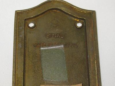 Vintage Cifial Front and Back Brass Door Plate Set 3