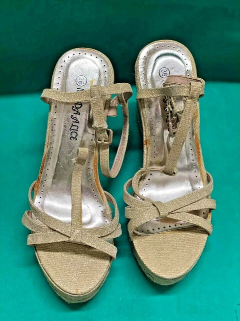 Moda Alice Sandali Estivi Donna Scarpe Zeppa Alta 36 Femme Mujer Obuv Topanky