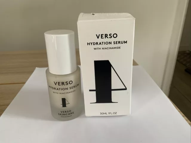VERSO HYDRATION SERUM WITH NIACINAMIDE 30ML - Imperfect Box RRP £80 - Genuine