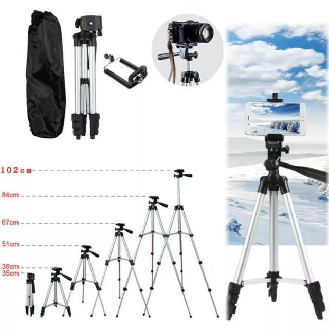 Professional Camera Tripod Stand Holder Mount for iPhone Samsung Cell Phone+Bag