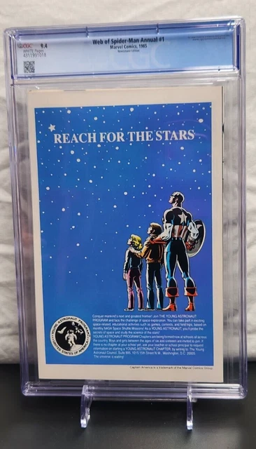 🔑🔥🔥🔥 WEB OF SPIDER-MAN 1 CGC 9.4 Annual 1st VULTURIONS  991018 2