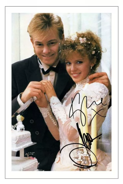 JASON DONOVAN & KYLIE MINOGUE Signed Autograph PHOTO Gift Print NEIGHBOURS