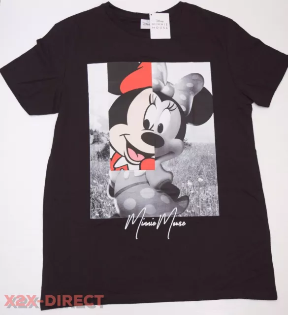 Disney Minnie Mouse Black T-Shirt Primark BNWT NEW Various Sizes