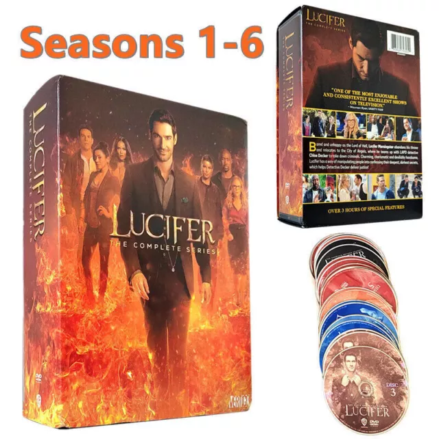 Lucifer: the Complete TV Series Seasons 1-6 20 Discs DVD Tom Ellis Majors Boxed