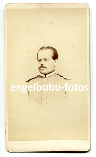 PORTRAIT-FOTO - CDV - LANDAU / Pfalz - 1866 / 1870-71 - Offizier / Sehr Früh -8