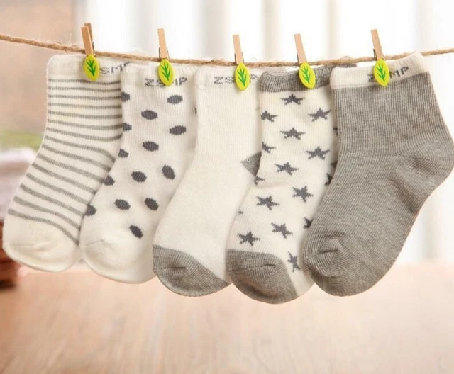10 Pezzi / Lotto 5pair Cotone Bambino Neonato Pavimento Calzini Ragazza E Corto