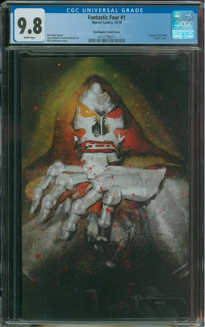 Fantastic Four #1 CGC 9.8 Bill Sienkiewicz Virgin Variant cover Dr Doom