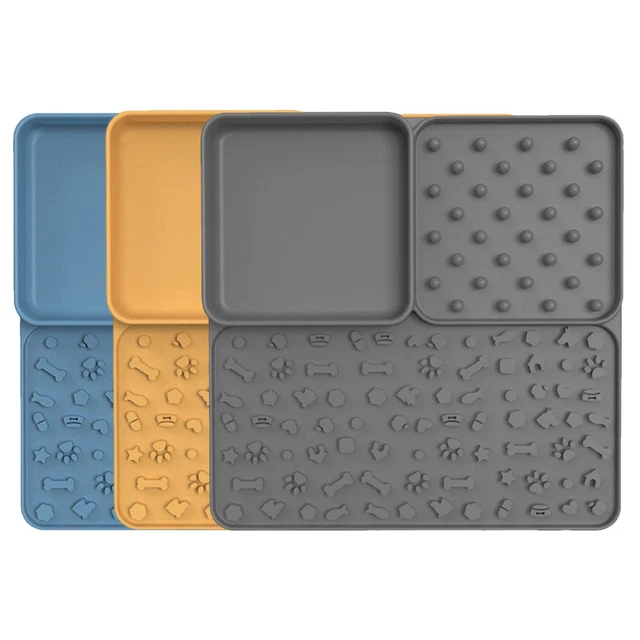 1x Silicone Lick Pad Slower Feeder Pad Cats Dog Licky Mat Fedding Pads For Pet