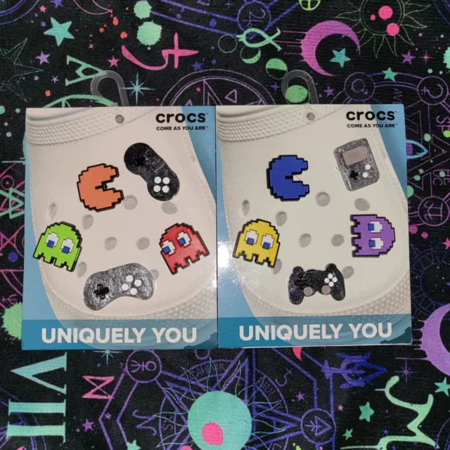 Crocs Handmade Jibbitz 10pc Vintage Pac Man Video Game Xbox Set 6 Ghost Colorful