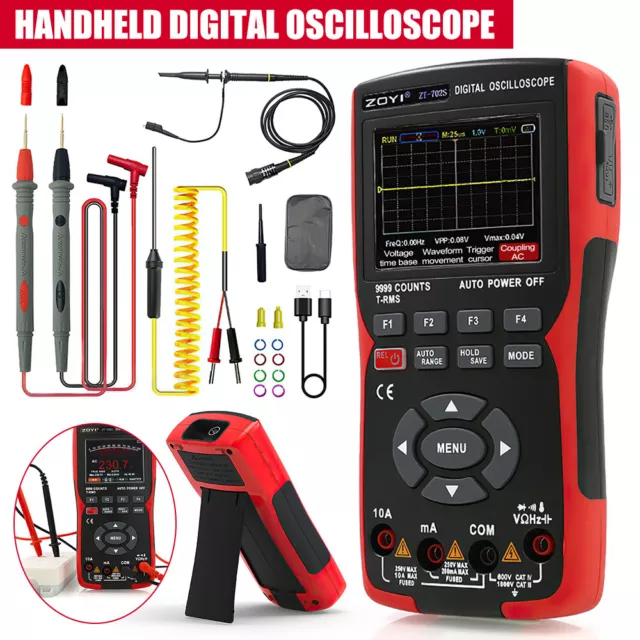 2in1 Handheld Digital Oscilloscope Multimeter Universal Voltage/Current Test UK