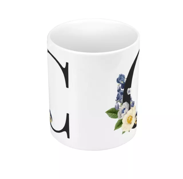 Tasse Céramique Mug Chloé Clara Clémence Charlotte Fleurs Premiere Lettre Prénom 3