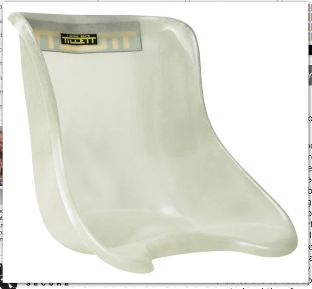 Tillett T11 Vti Go Kart Fiberglass Racing Seat Flexible Rigidity Medium-Small MS