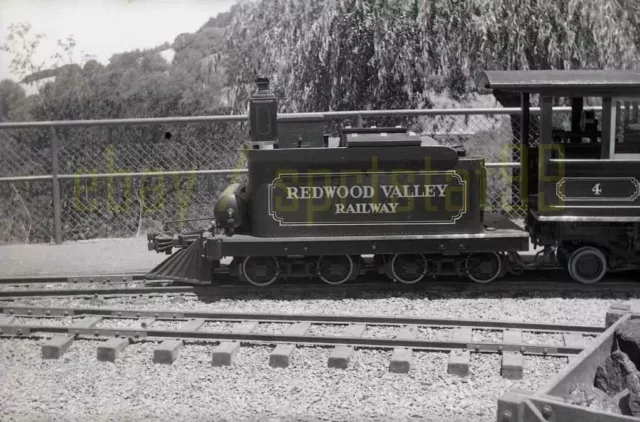 Redwood Valley Railway Mini Locomotive #4 & Tender - Vintage Railroad Negative
