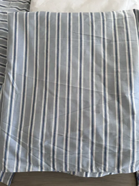 Ralph Lauren King Blue Striped Bedskirt 15" Drop