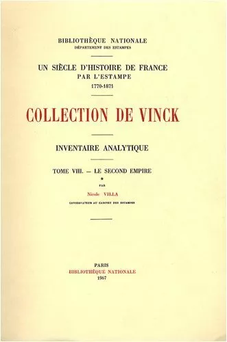 Inventaire analytique de la collection De Vinck: Tome 8,