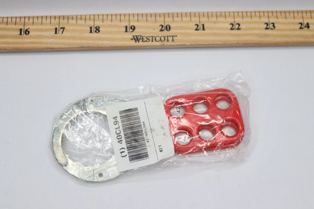 Master Lock Lockout Hasp Max. 6 Padlocks Steel 1-1/2" x 5" L 40CL94