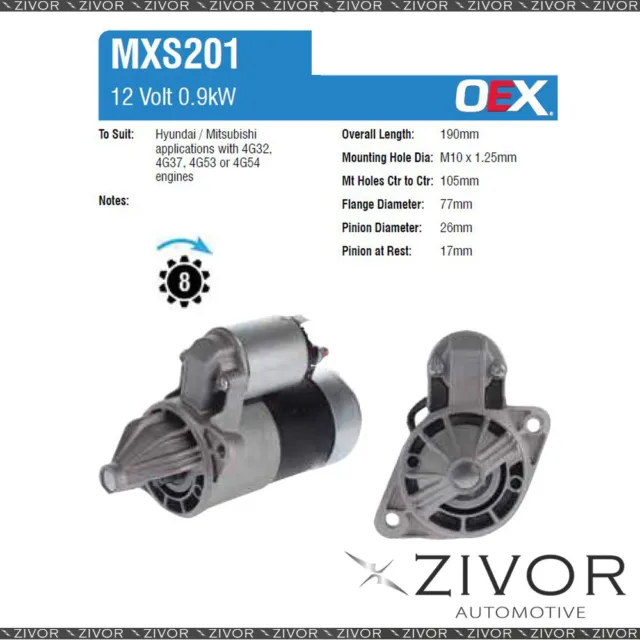 MXS201-OEX Starter Motor 12V 8Th CW Mitsubishi Style For MITSUBISHI FG 28-35