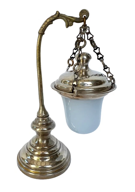Photophore Vintage – Pied Métal Argenté Et Globe Verre – Made In West Germany