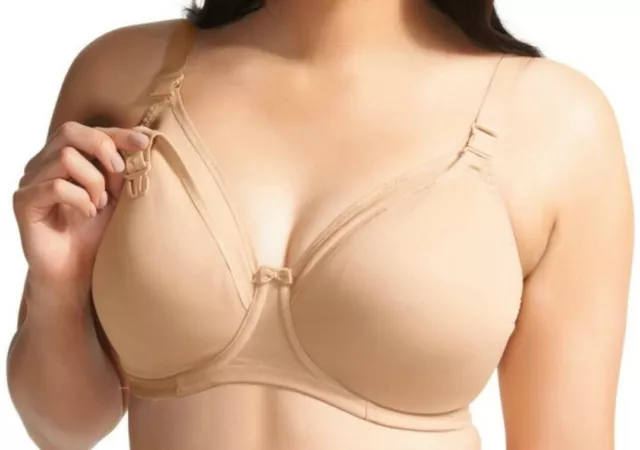 ELOMI 34I Nude Smoothing Underwired Maternity Full Coverage Bra