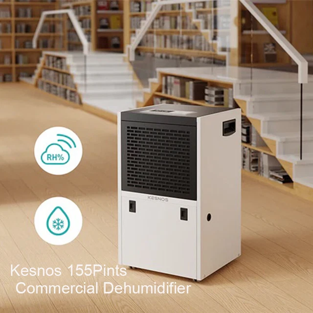 155 Pints Commercial Dehumidifier 7500 Sq. Ft Drain Hose Basements Dehumidifier