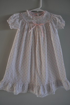 Vintage Dress Baby Girl with Rosebuds Size 6-9 Months from Alexis Made in USA