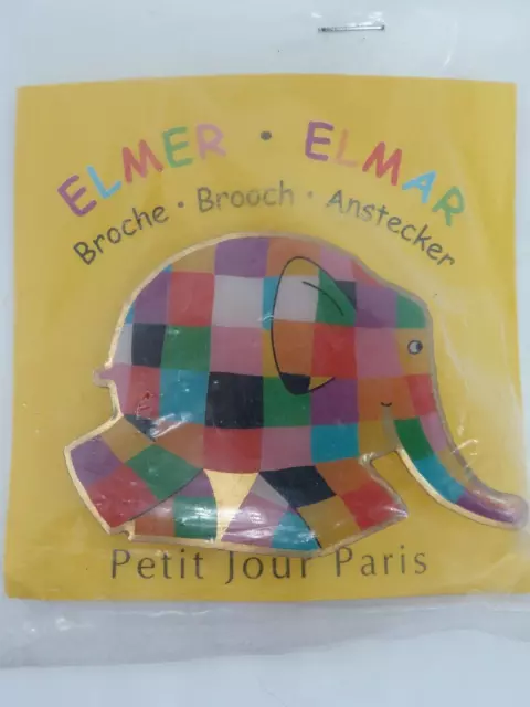 Grande Broche Pin's Elmer L'elephant "Petit Jour Paris"