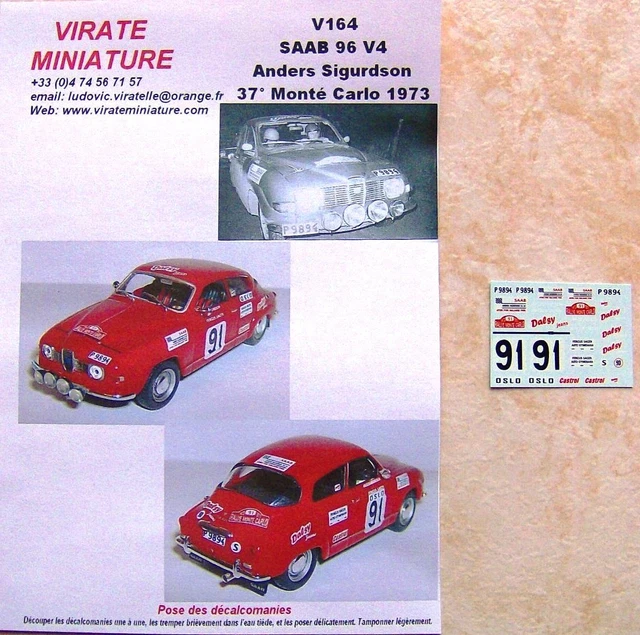 SAAB 96 V4 Rallye de Suède 1976 (1/43) | Winner : P.Eklund