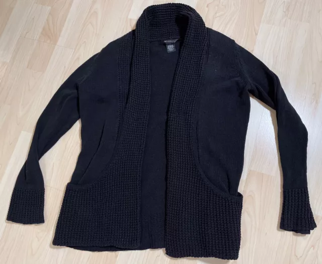 cardigan donna nero taglia S M misto cotone pulli borse caldo Madison top