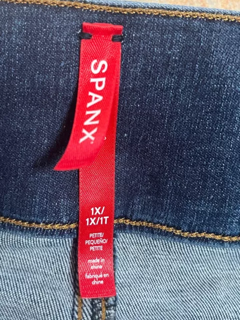 NEW SPANX HIGH Rise Distressed Skinny Jeans With Raw Hem Size 1X NWOT ...