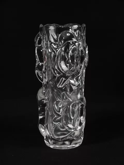 #4816 - Große 70er Jahre Glas Vase - 26 cm