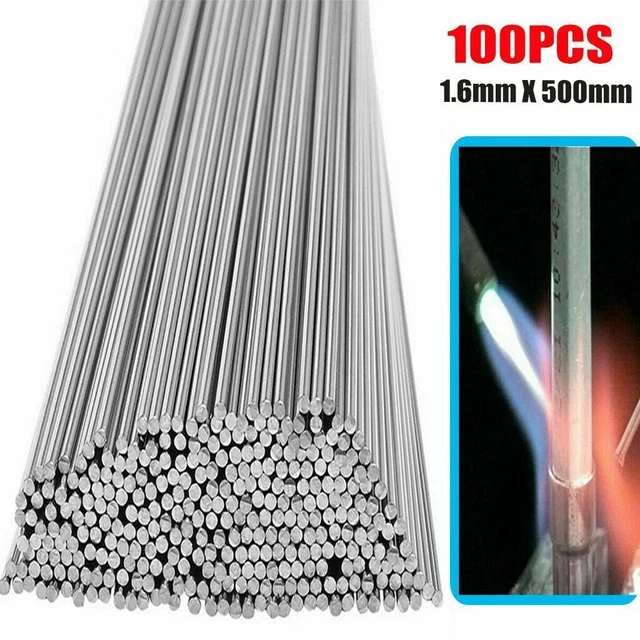 100pcs Aluminum Solution Welding Flux-Cored Rods Wire Brazing Rod 1.6MM X 50CM