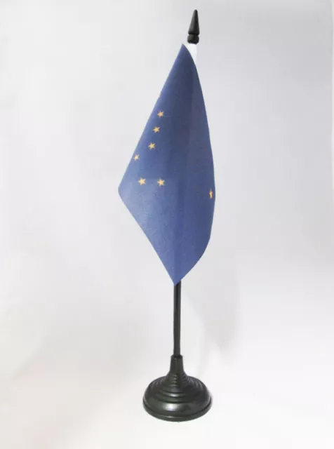 DRAPEAU DE TABLE ALASKA 15x10cm - PETIT DRAPEAUX DE BUREAU ETAT AMÉRICAIN - USA