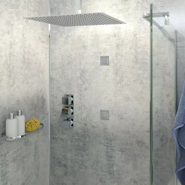 Mode Chrome Contemporary Square Concealed mixer shower